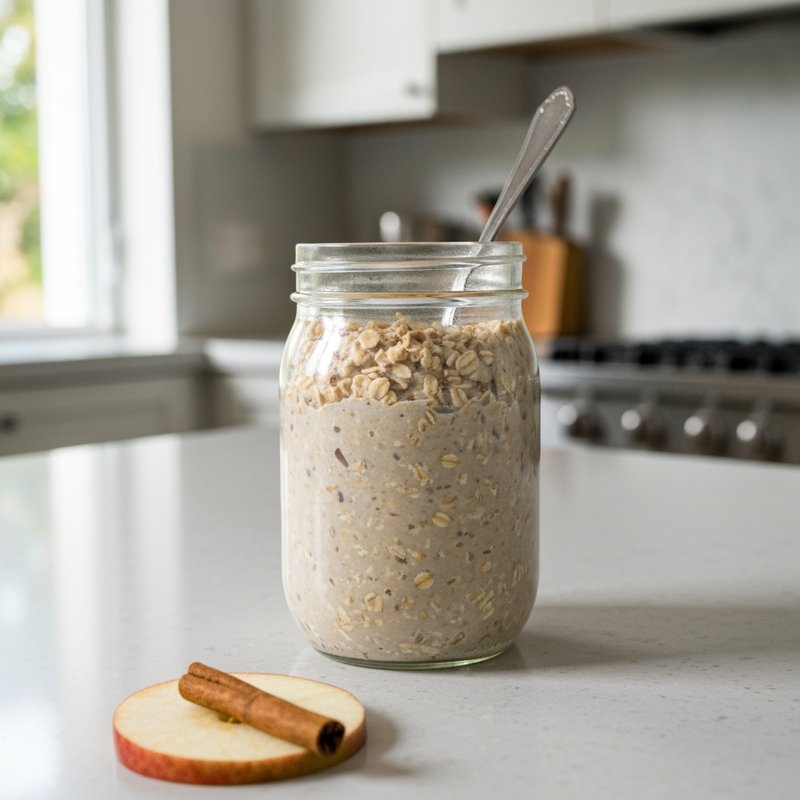 Apple Cinnamon Overnight Oats in a Jar