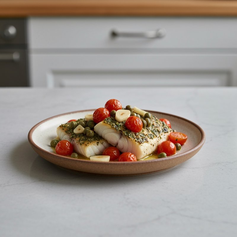 Baked Cod Mediterranean Medallions