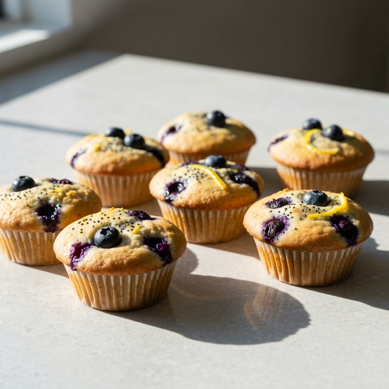 Blueberry Lemon Poppy Seed Muffin Bites
