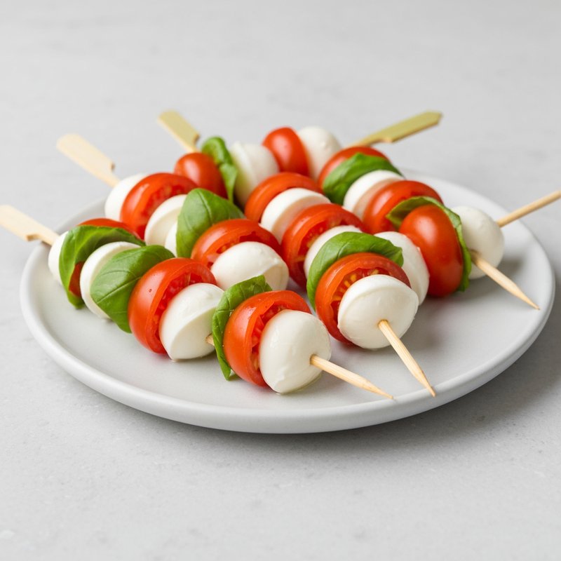 Caprese Skewers with Balsamic Drizzle