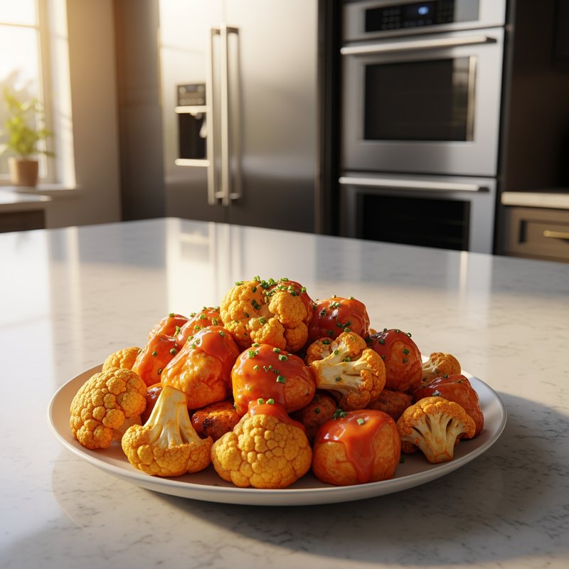 Cauliflower Buffalo Chicken Bites