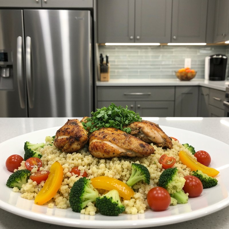 Cauliflower Rice Teriyaki Turkey Bowl