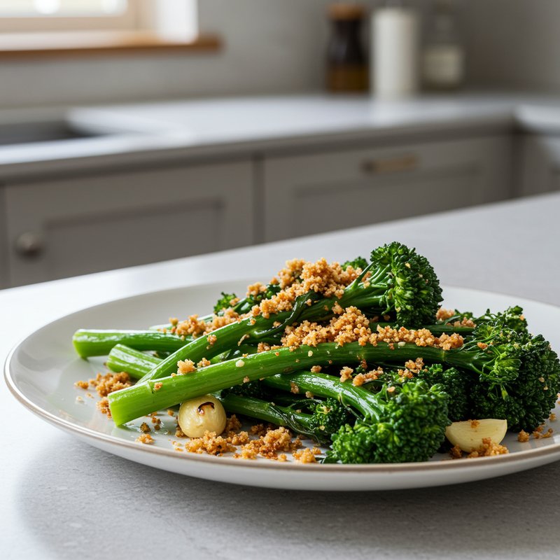 Charred Broccoli Rabe with Anchovy-Garlic Crumbs
