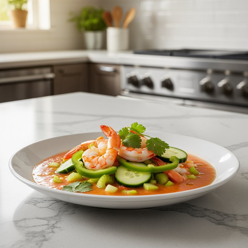 Chilled Shrimp and Cucumber Gazpacho