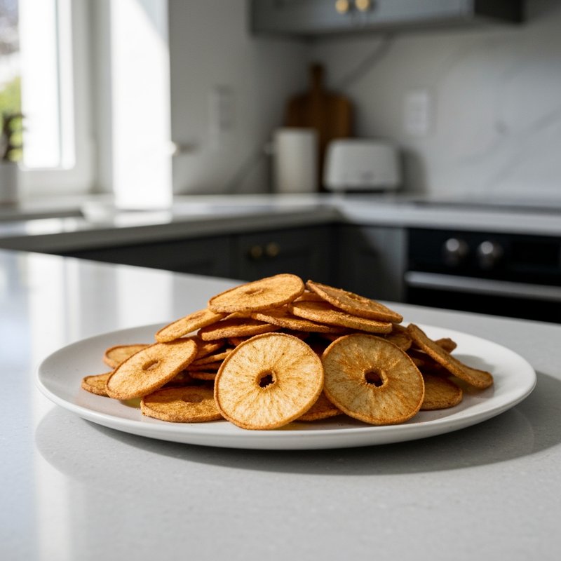 Cinnamon Apple Chips with Caramel Dip