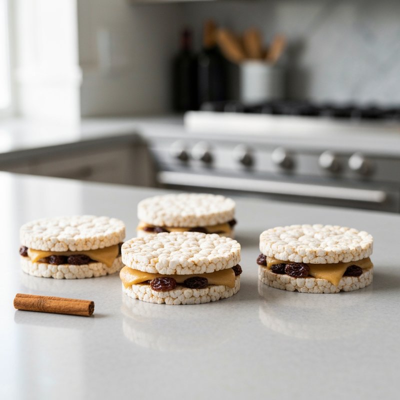 Cinnamon Raisin Rice Cake Sandwiches