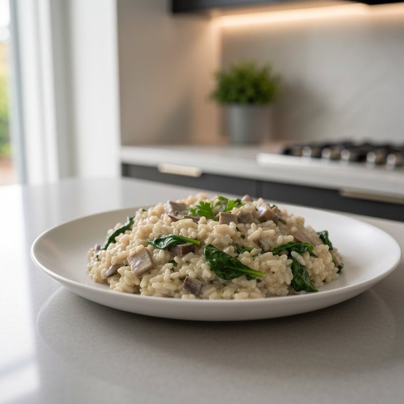Creamy Mushroom & Spinach Risotto