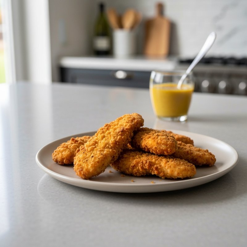 Crispy Baked Chicken Tenders & Honey Mustard