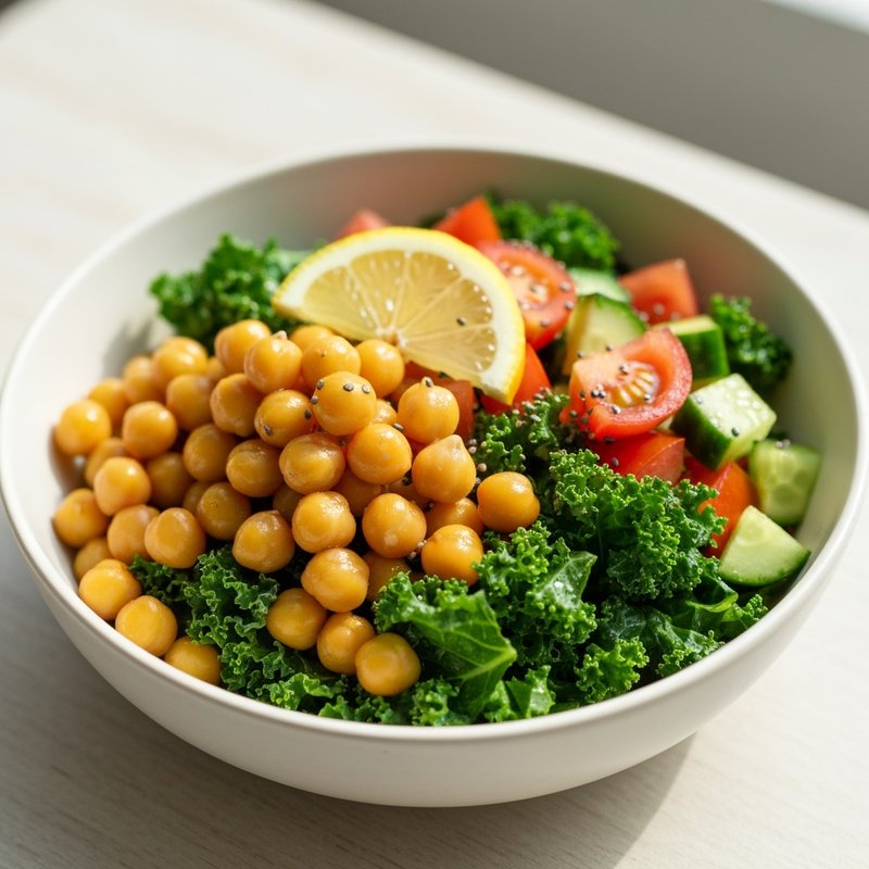 Crispy Chickpea and Kale Power Bowl