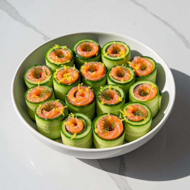 Cucumber Salmon Roll-Ups