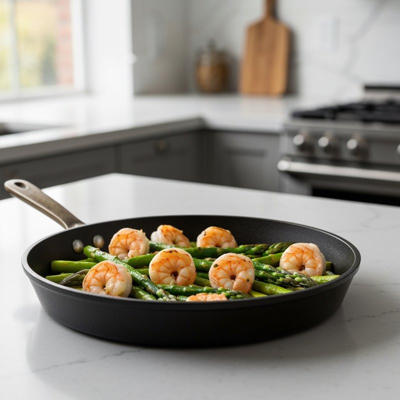 Garlic Shrimp & Asparagus Skillet