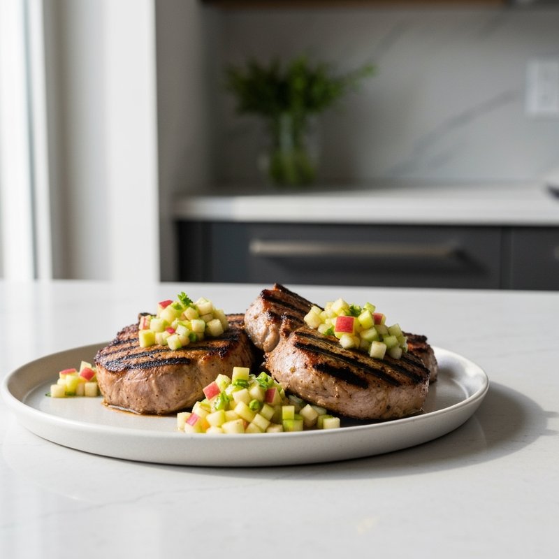 Gluten-Free Grilled Pork Chops with Apple Salsa