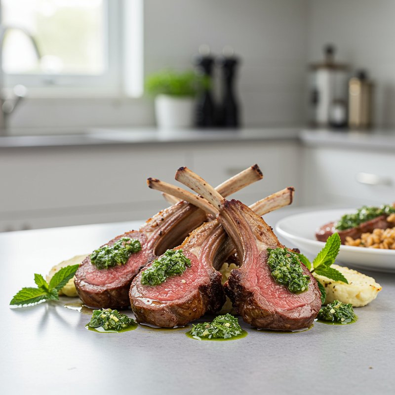 Gluten-Free Lamb Chops with Mint Chimichurri