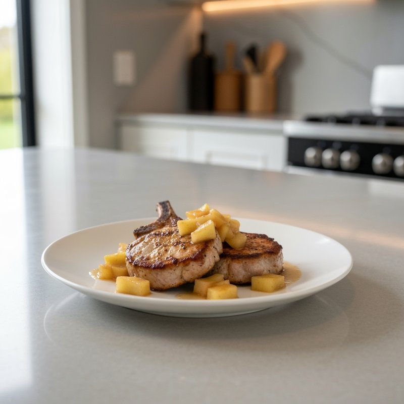 Gluten-Free Pork Chops with Apple Compote