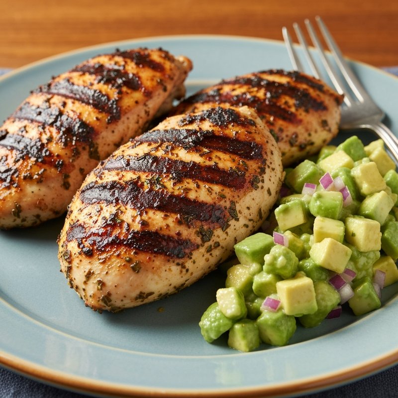 Grilled Chicken with Avocado Salsa