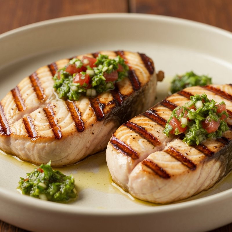Grilled Mediterranean Swordfish with Salsa Verde