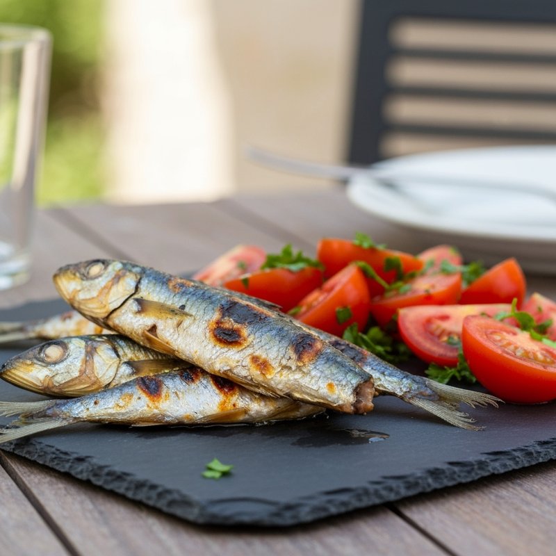 Grilled Sardines with Tomato & Parsley Salad