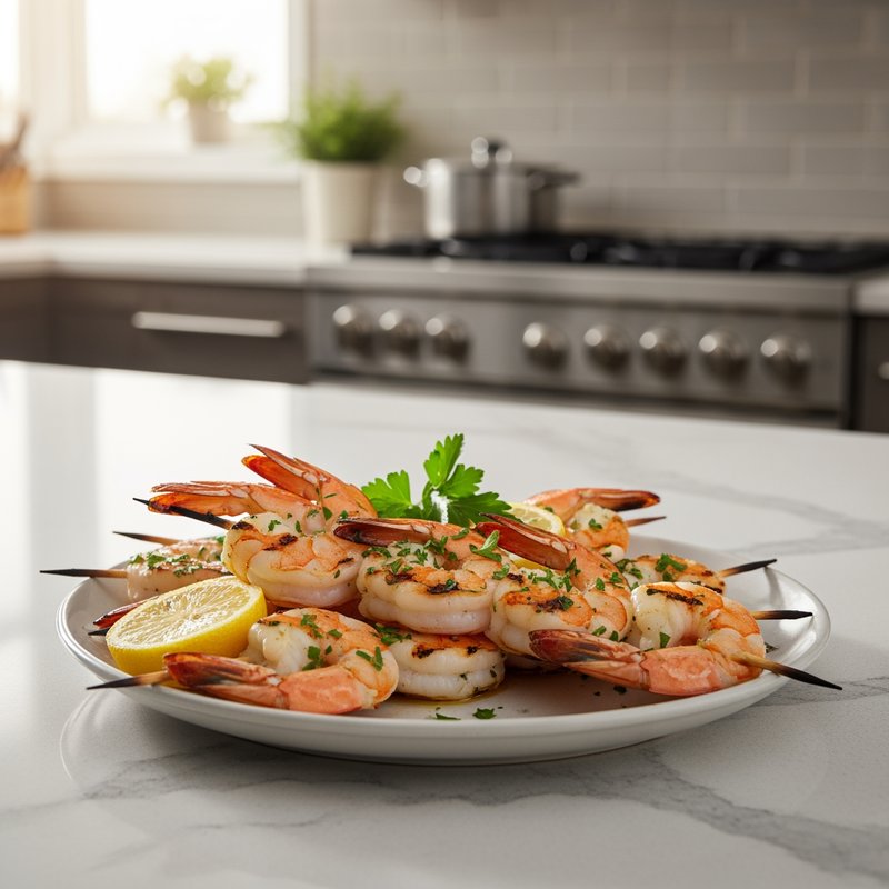 Grilled Shrimp Skewers with Herbs