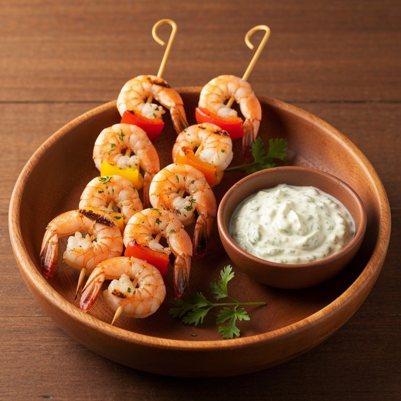 Grilled Shrimp Skewers with Tzatziki