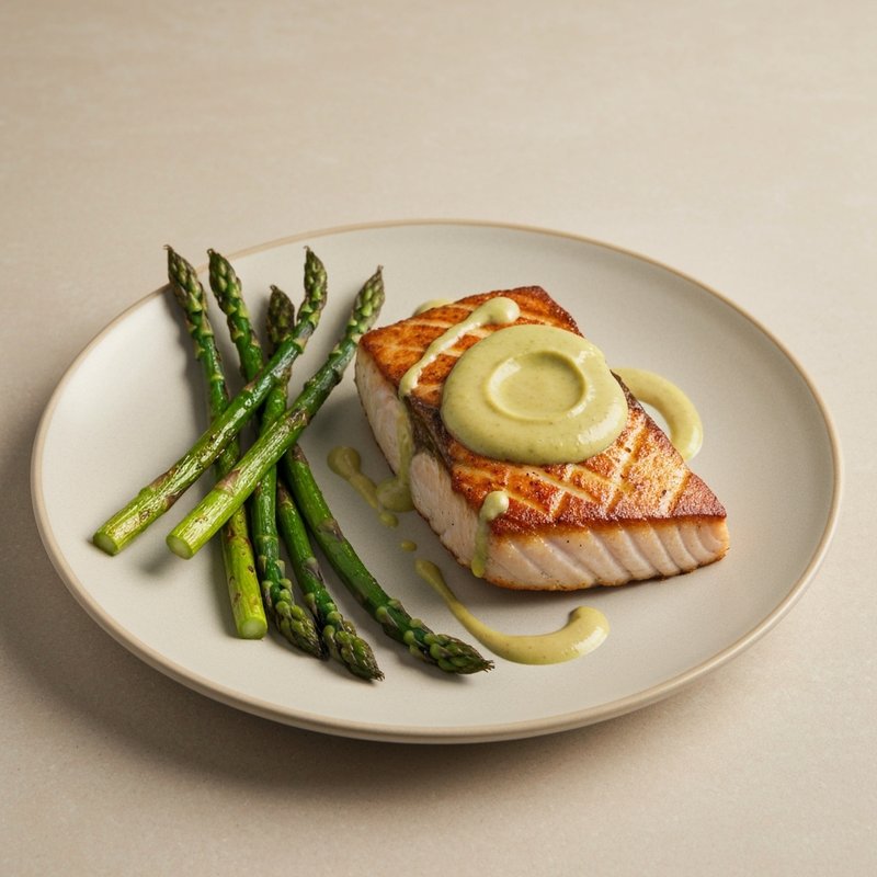 Grilled Swordfish with Avocado-Tahini Drizzle