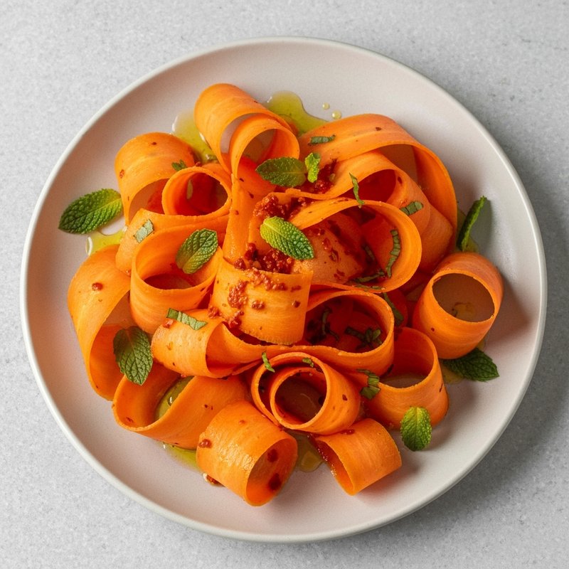 Harissa-Spiced Carrot Ribbon Salad