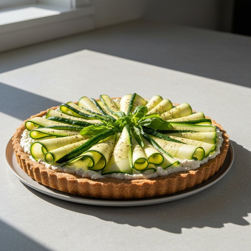 Herbed Ricotta and Zucchini Ribbon Tart