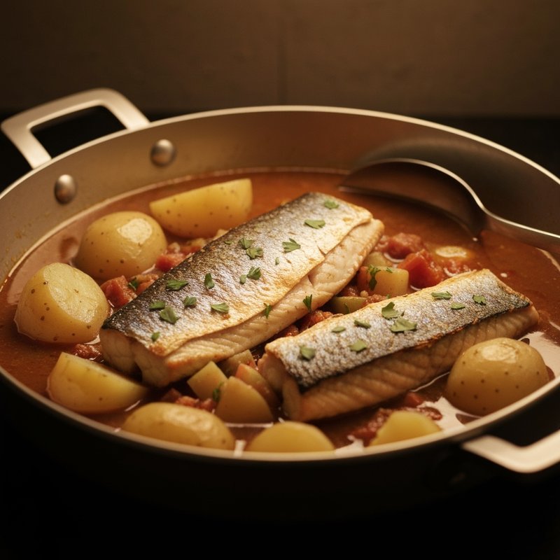 Mediterranean Fish Stew with Saffron & Potatoes