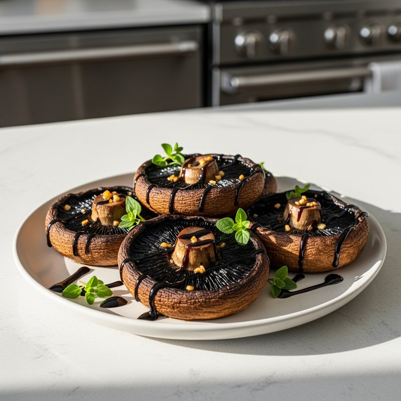 Mediterranean Grilled Portobello Mushrooms