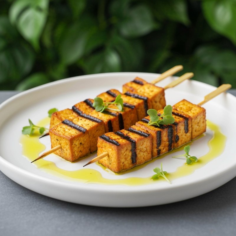 Mediterranean Grilled Tofu Skewers