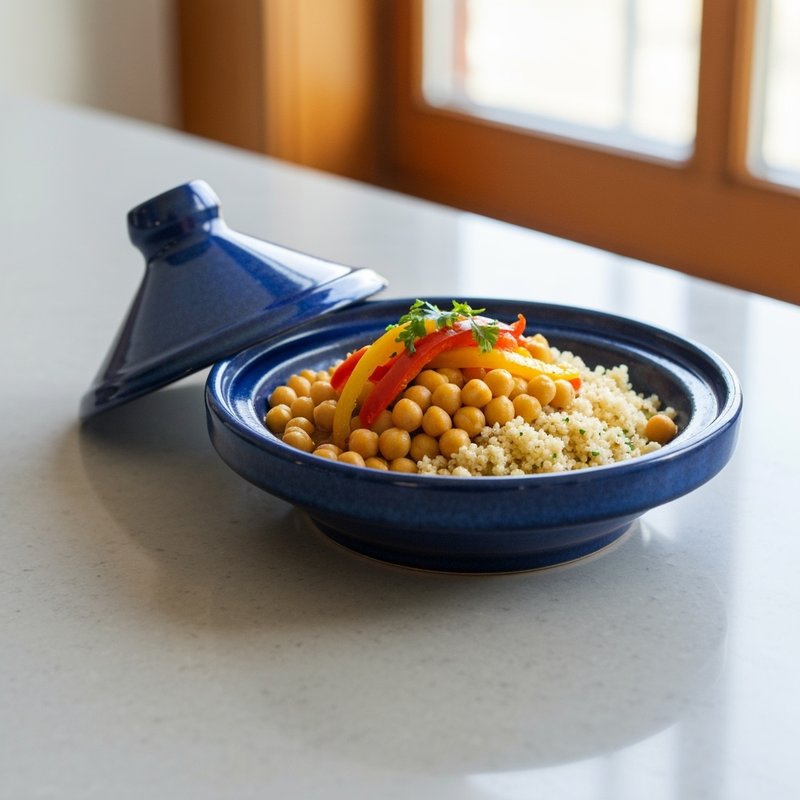 Moroccan Chickpea Tagine over Cauliflower Couscous