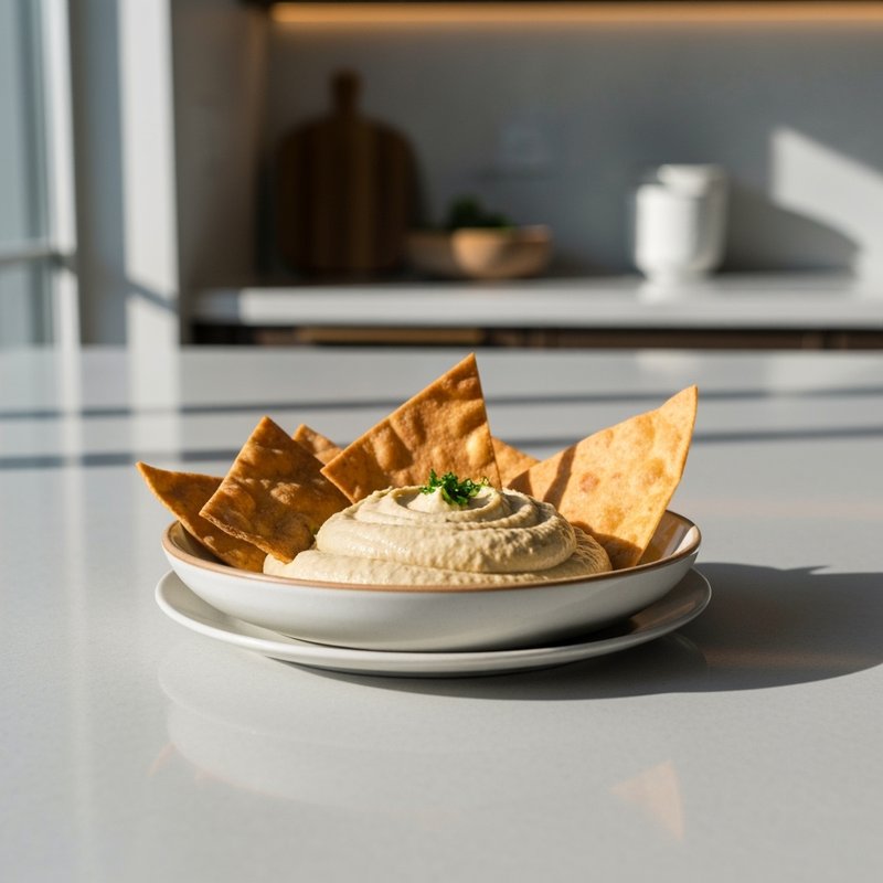 Pita Chips with Hummus