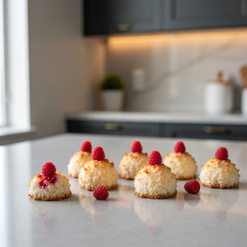 Raspberry Coconut Macaroons