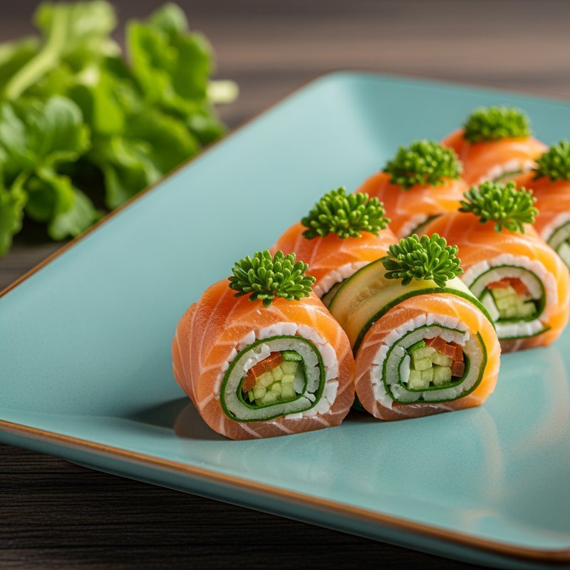 Salmon Cucumber Rolls