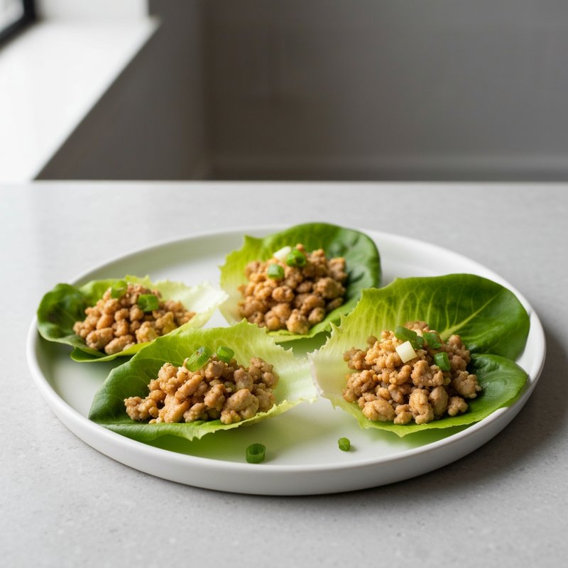 Sesame Ginger Chicken Lettuce Boats