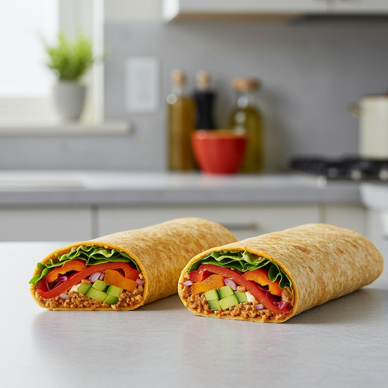 Spiced Lentil and Roasted Pepper Wrap