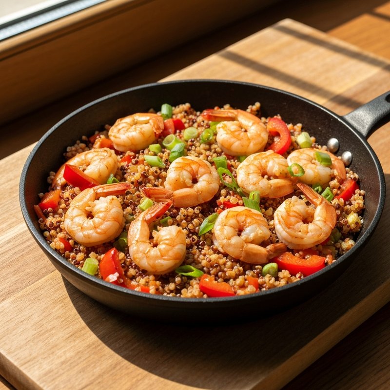 Spicy Shrimp & Quinoa Skillet