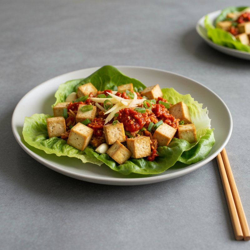 Spicy Tofu Lettuce Wraps