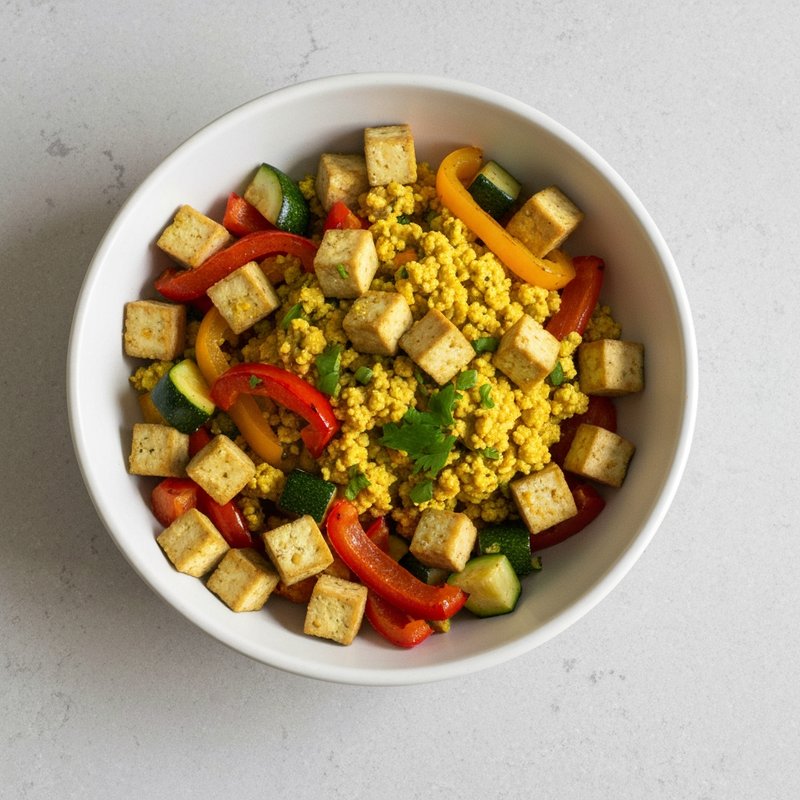 Tofu Scramble with Roasted Vegetables
