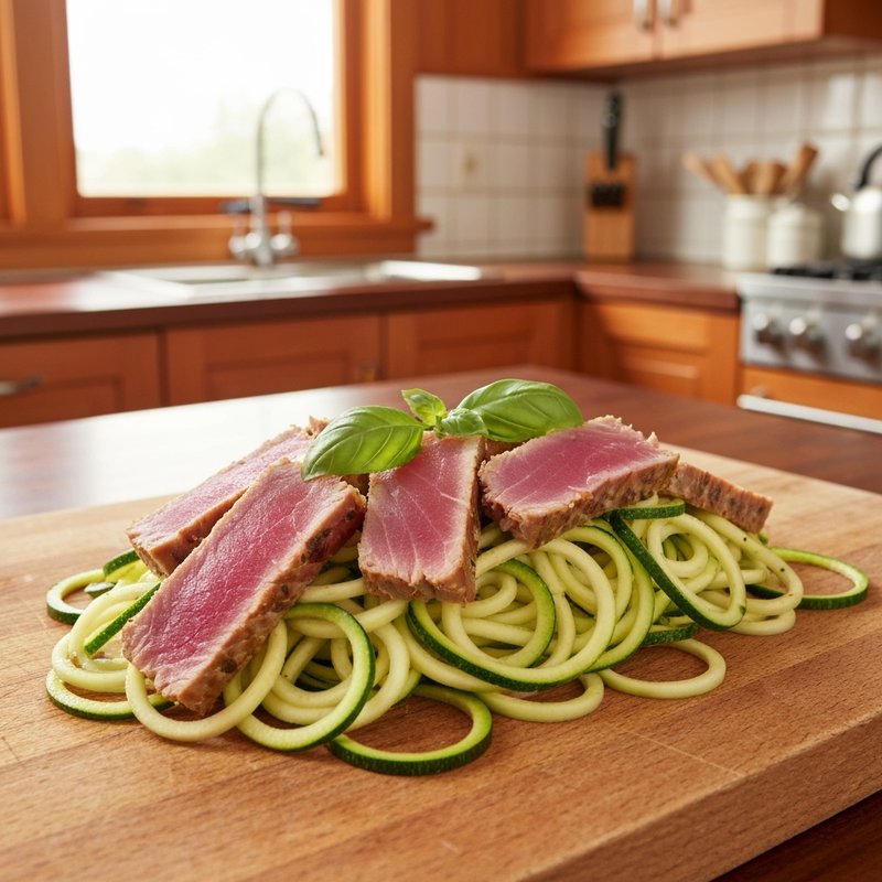 Zucchini Noodle Puttanesca with Tuna & Capers